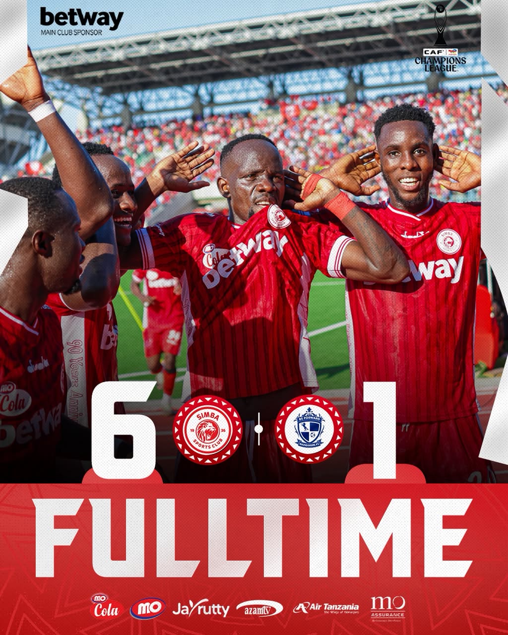 Simba SC 6 vs 1 Mighty Wanderers FC