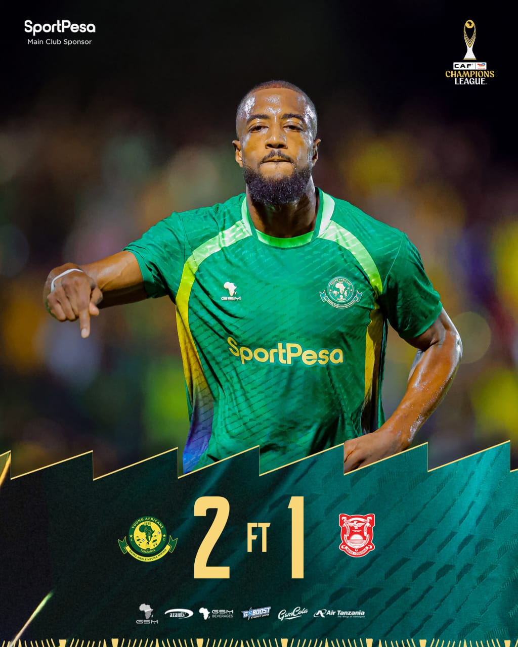 Young Africans SC 2 vs 1 Gaborone United
